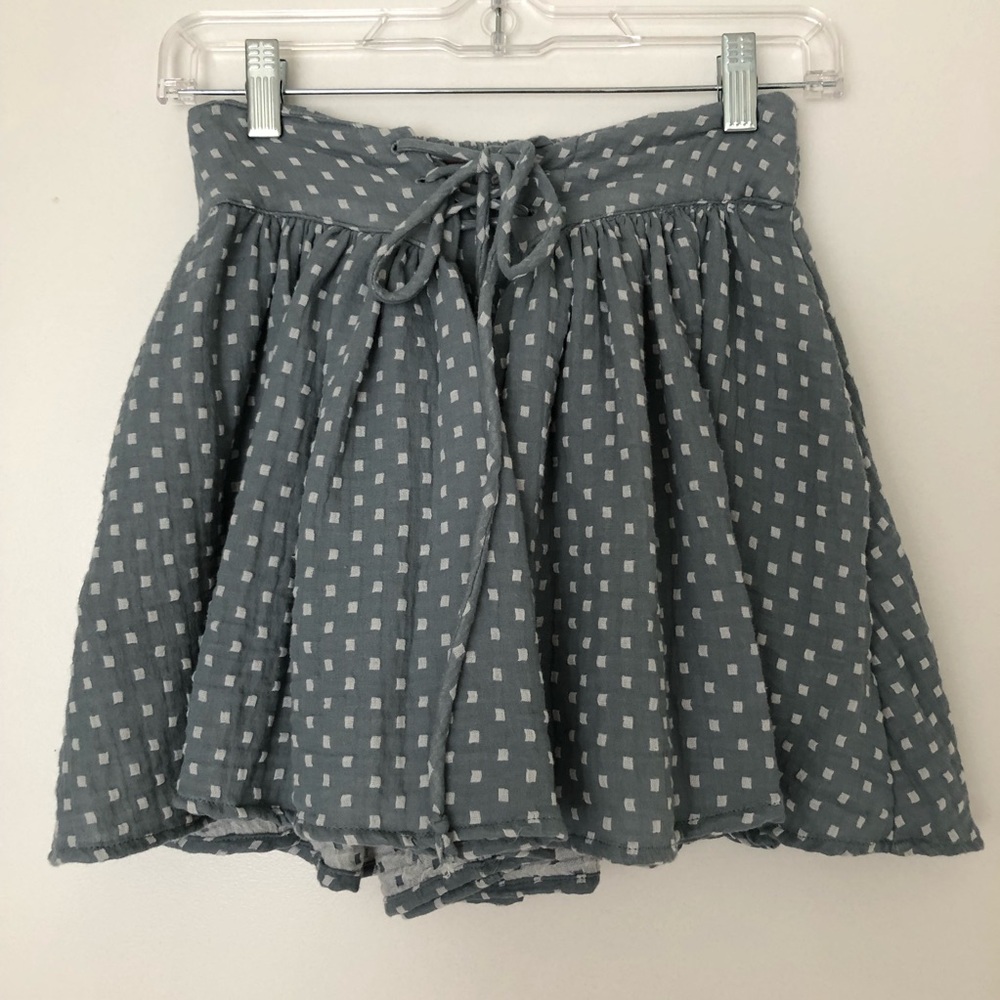 Free People Blue Wave Combo Polka Dot Shorts